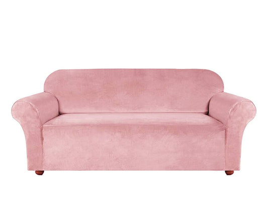 Velvet Sofa Slipcover - Powder Pink