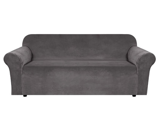 Velvet Sofa Slipcover - Grey