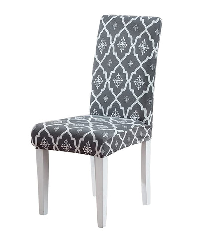 Elastic Chair Cover(Jaipur Grey)