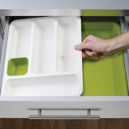 Drawer Store Expandable Cutlery Tray - Green