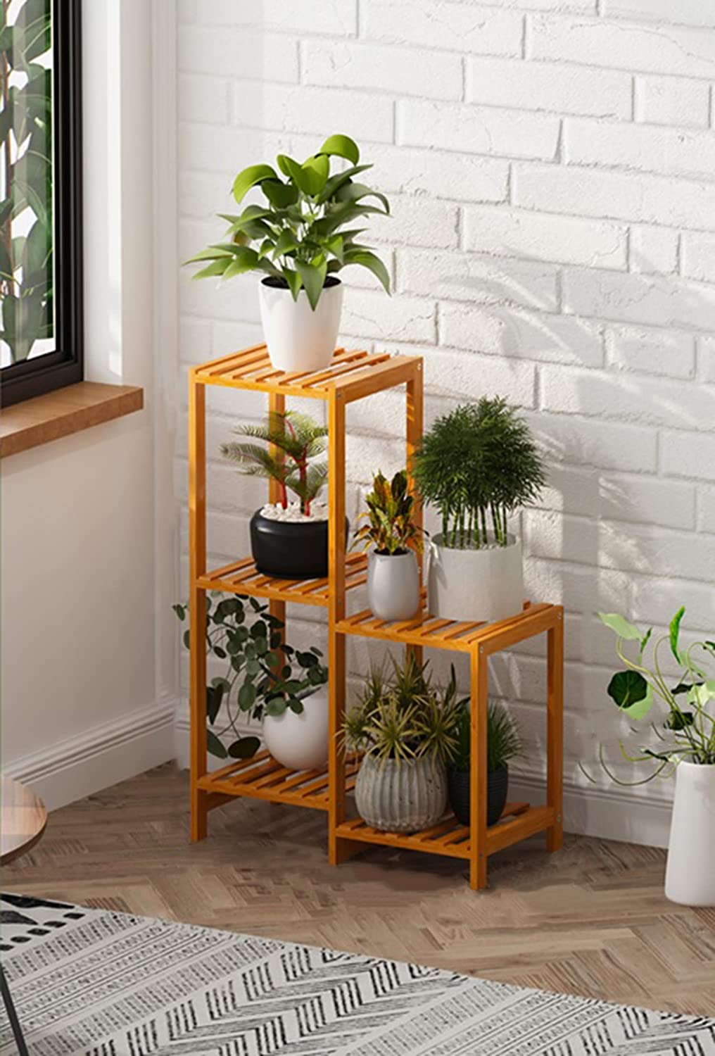 Wooden Plant Stands for Indoor Plants - brown