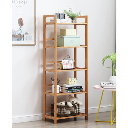 5 Tier Bamboo Shelf Storage Rack Storage Plant Stand (50x23x127cm, DO-IT-Yourself)