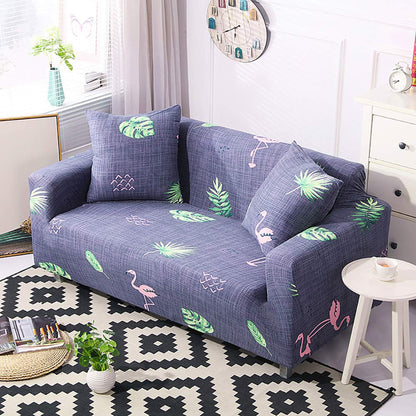 Printed Sofa Cover - Purple Flamingo