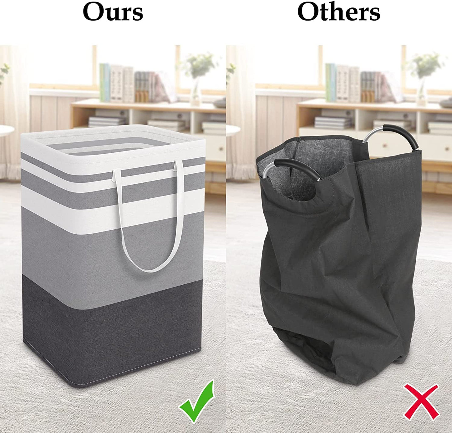 Laundry Hamper Collapsible(Gradient Stipe)