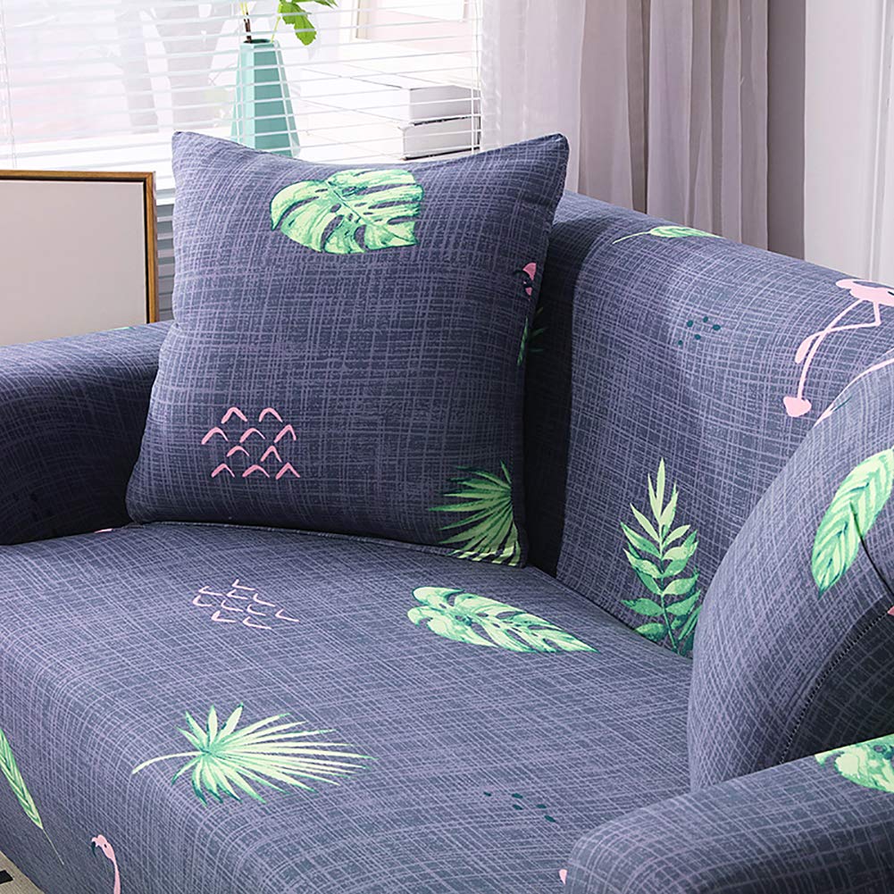 Printed Sofa Cover - Purple Flamingo