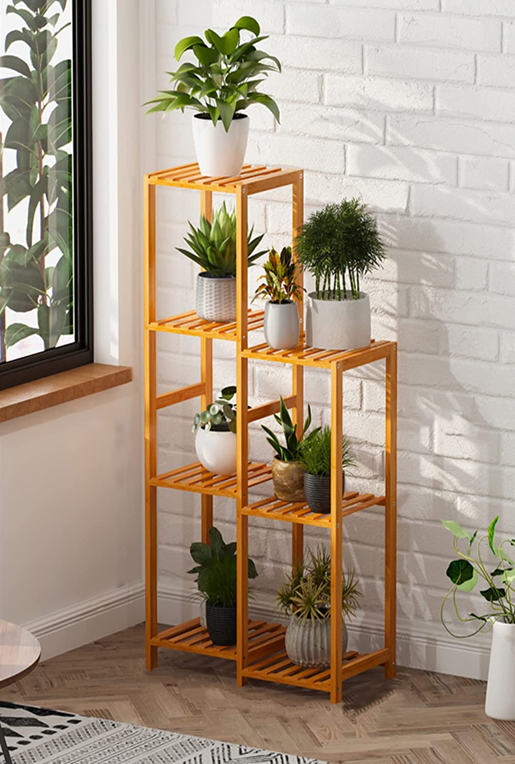 Wooden Plant Stands for Indoor Plants - brown