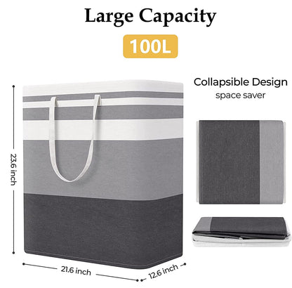 Laundry Hamper Collapsible(Gradient Stipe)