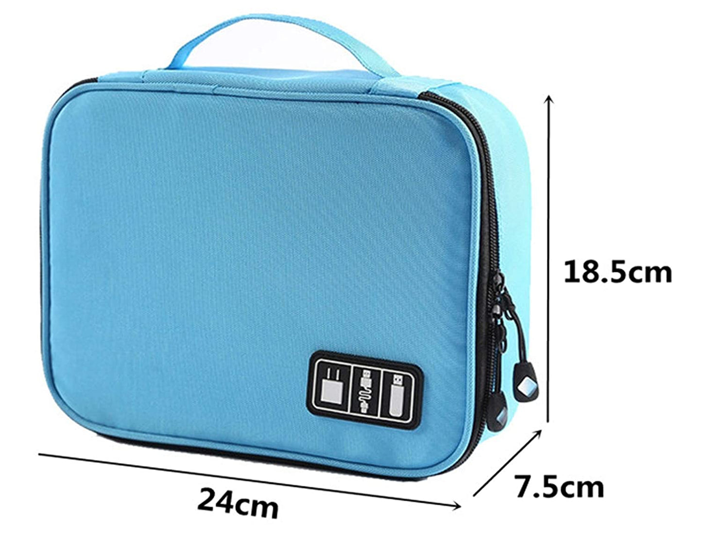 Electronics Accessories Organizer Bag, Universal Carry Travel Gadget Bag for Cables, Plug and More, Perfect Size Fits for Pad Phone Charger