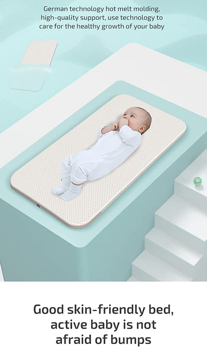 Cradle Crib Baby Rack, Foldable, Comes with Casters - Green