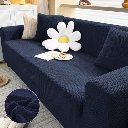 Universal Fleece Fabric Sofa Cover(Navy Blue)