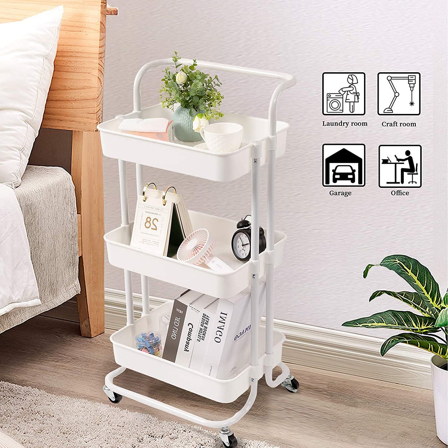 3 Tier Storage Trolley