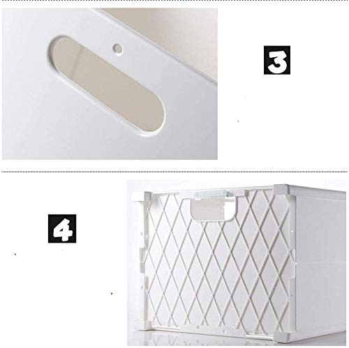 Foldable Dirty Clothes Basket - Plastic Wall Mounted Pop Up Laundry Hampers with Handle (Punch Free) (Small)