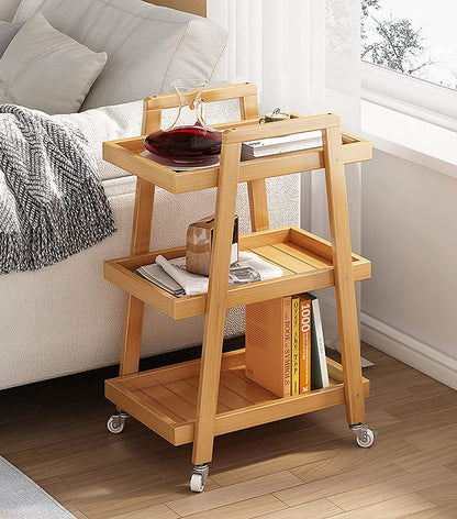 3 Tier Storage Trolley Wooden