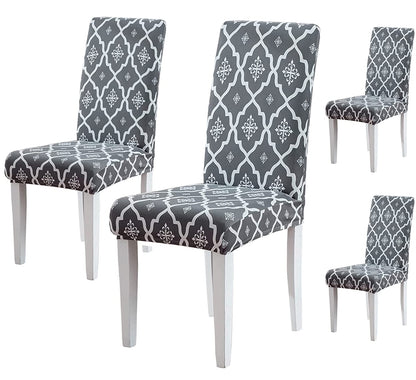 Elastic Chair Cover(Jaipur Grey)