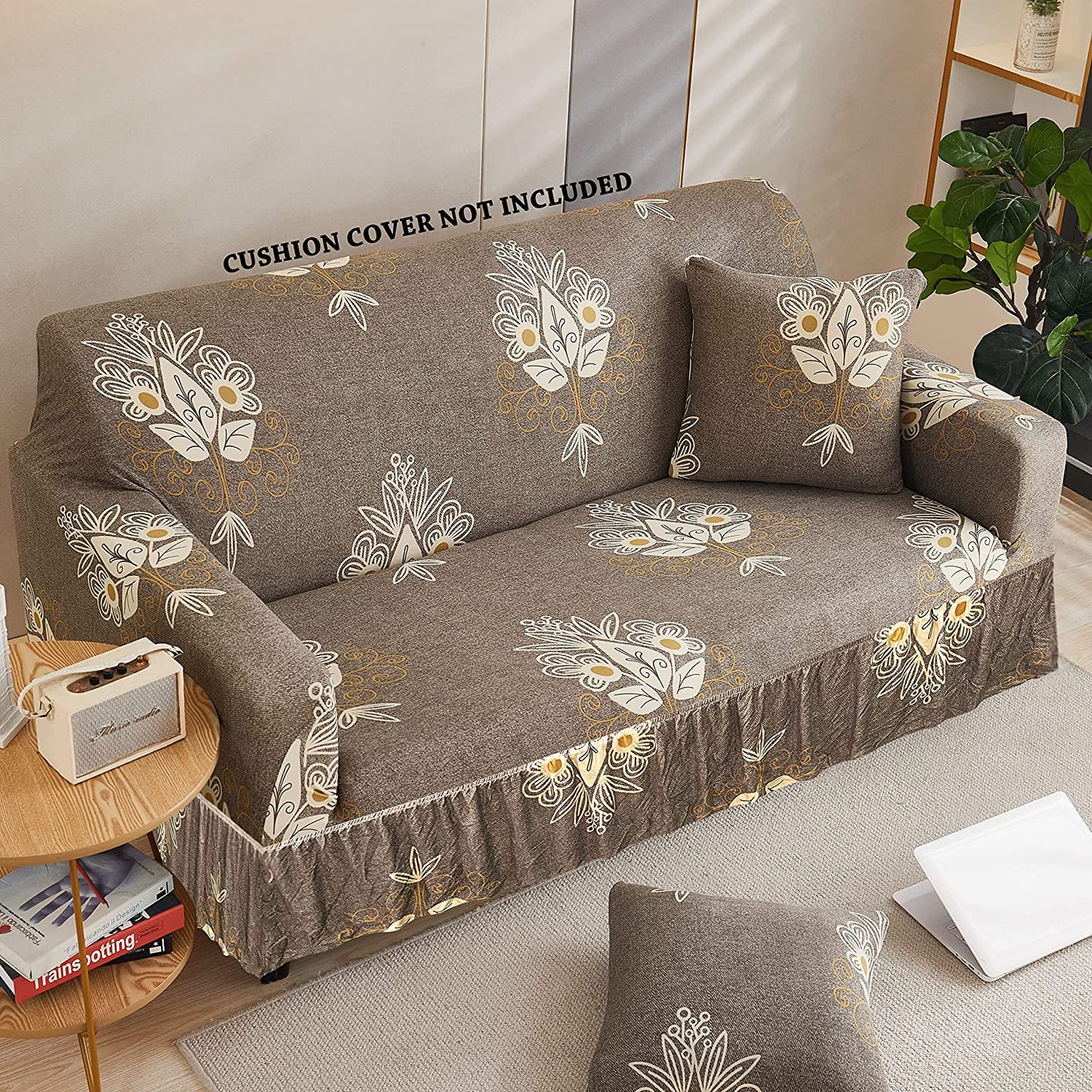 Universal Sofa Slipcovers (Beige Brocade)