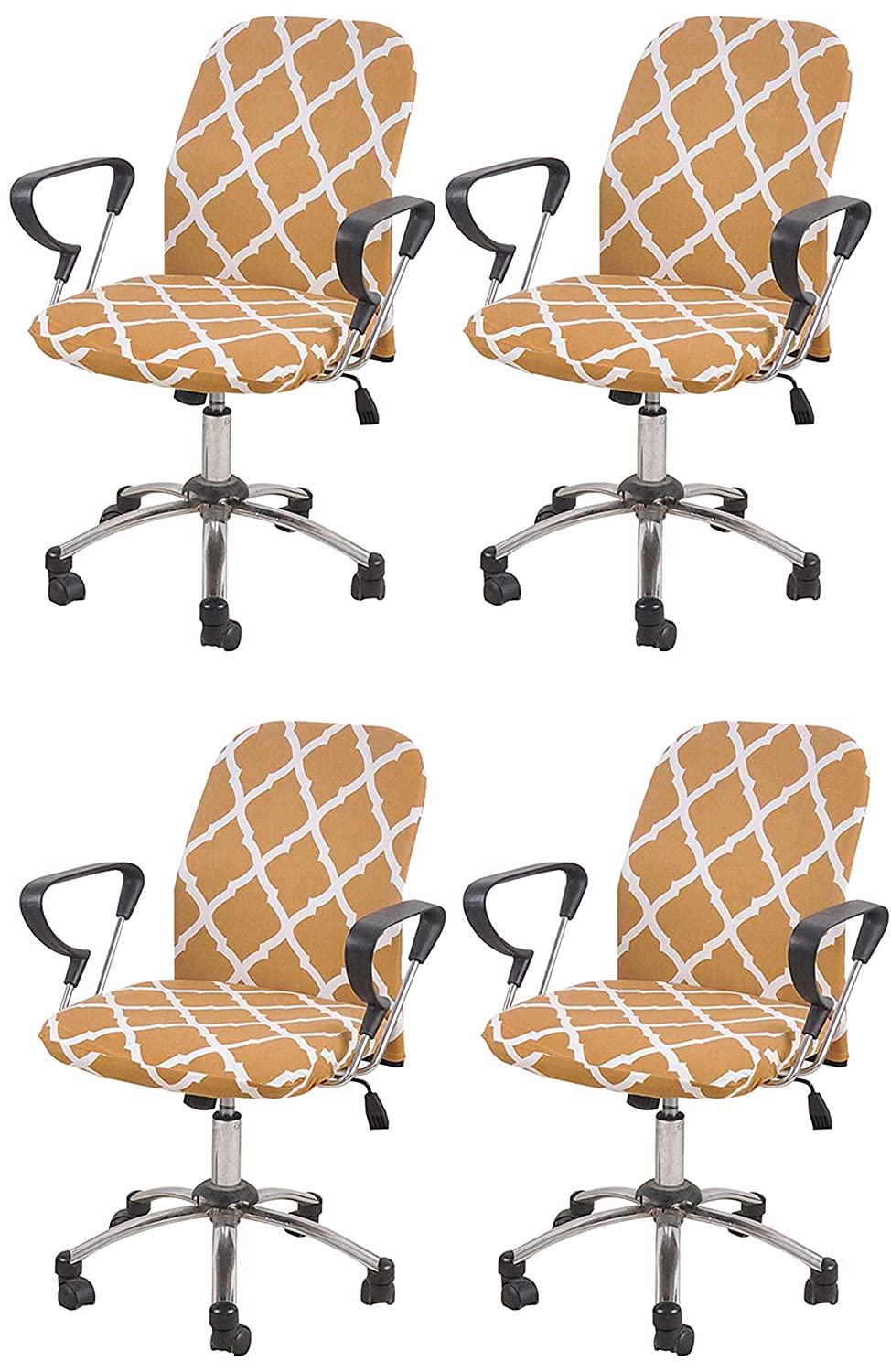 Computer Office Chair Cover (Beige Diamond)