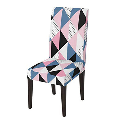 Printed Elastic Chair Cover - Prism Pink Black