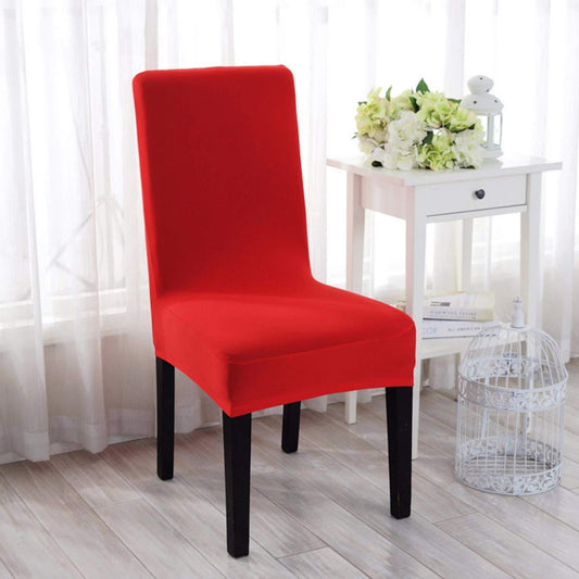 Solid Elastic Chair Cover - Red