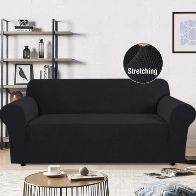 Jacquard Sofa Slipcover - Black