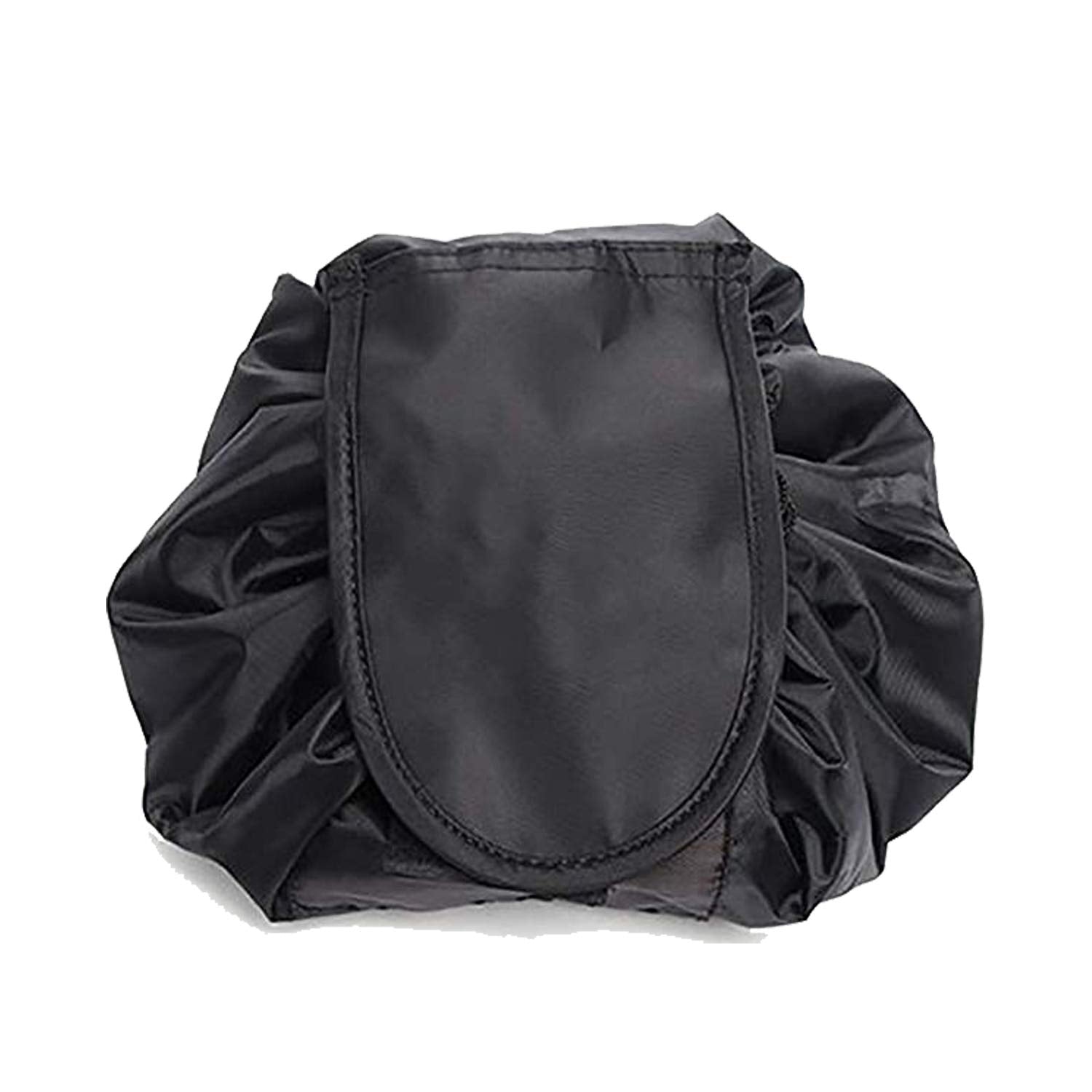 House of Quirk Lazy Cosmetic Bag Drawstring Travel Makeup Bag Pouch  Multifunction Storage Portable Travel Large Capacity Toiletry Bags (Black  Flower) : : Beauty