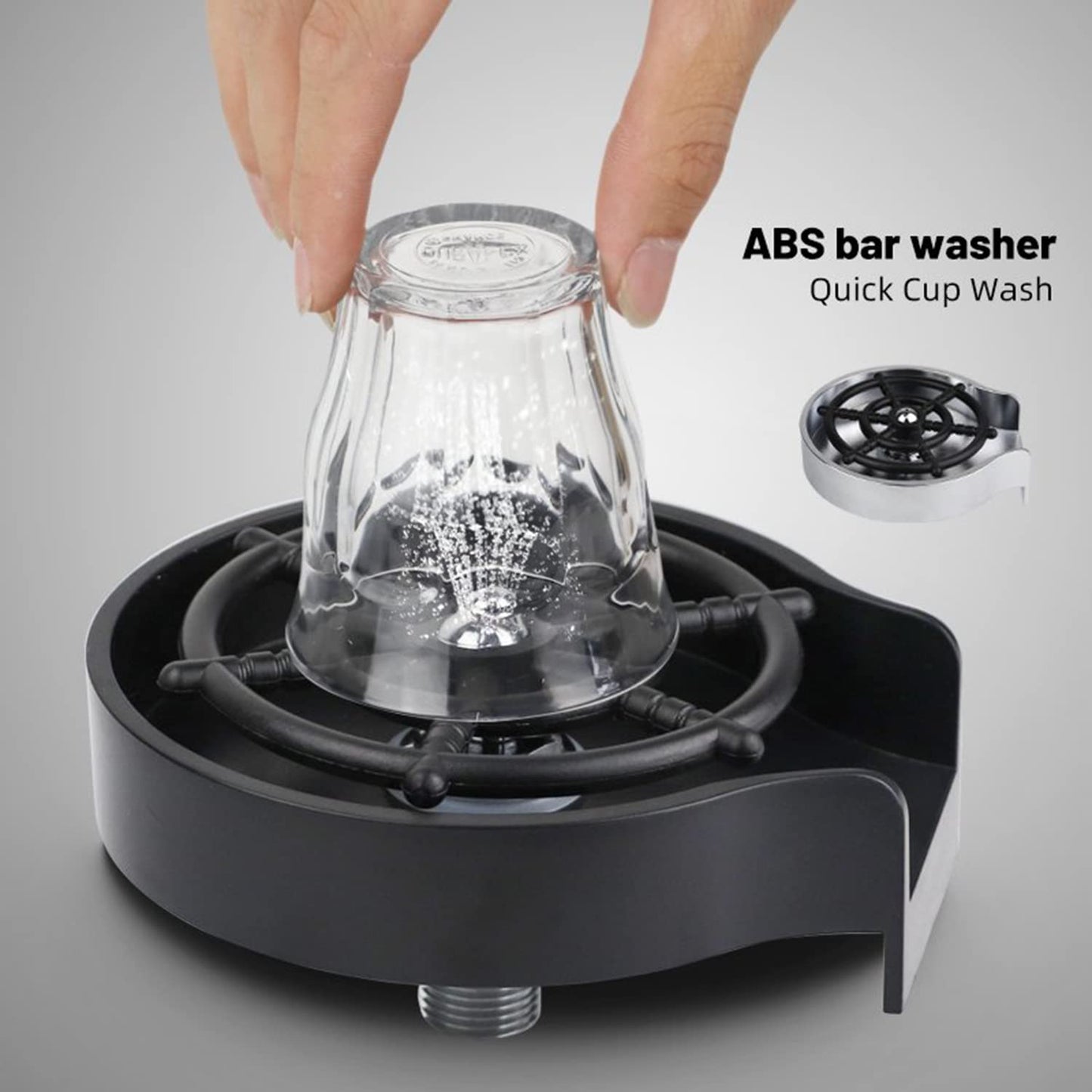 Faucet Kitchen Glass Washer Cleaner - Black