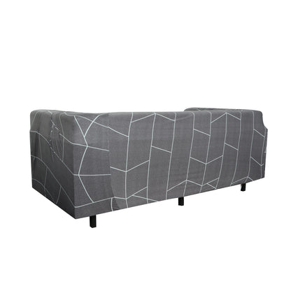 Printed Sofa Slipcover - Grey Trellis