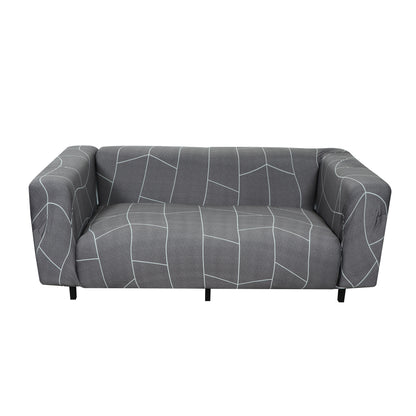 Printed Sofa Slipcover - Grey Trellis