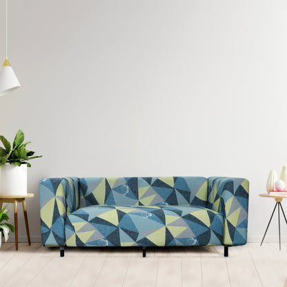 Printed Sofa Cover - Blue Prism