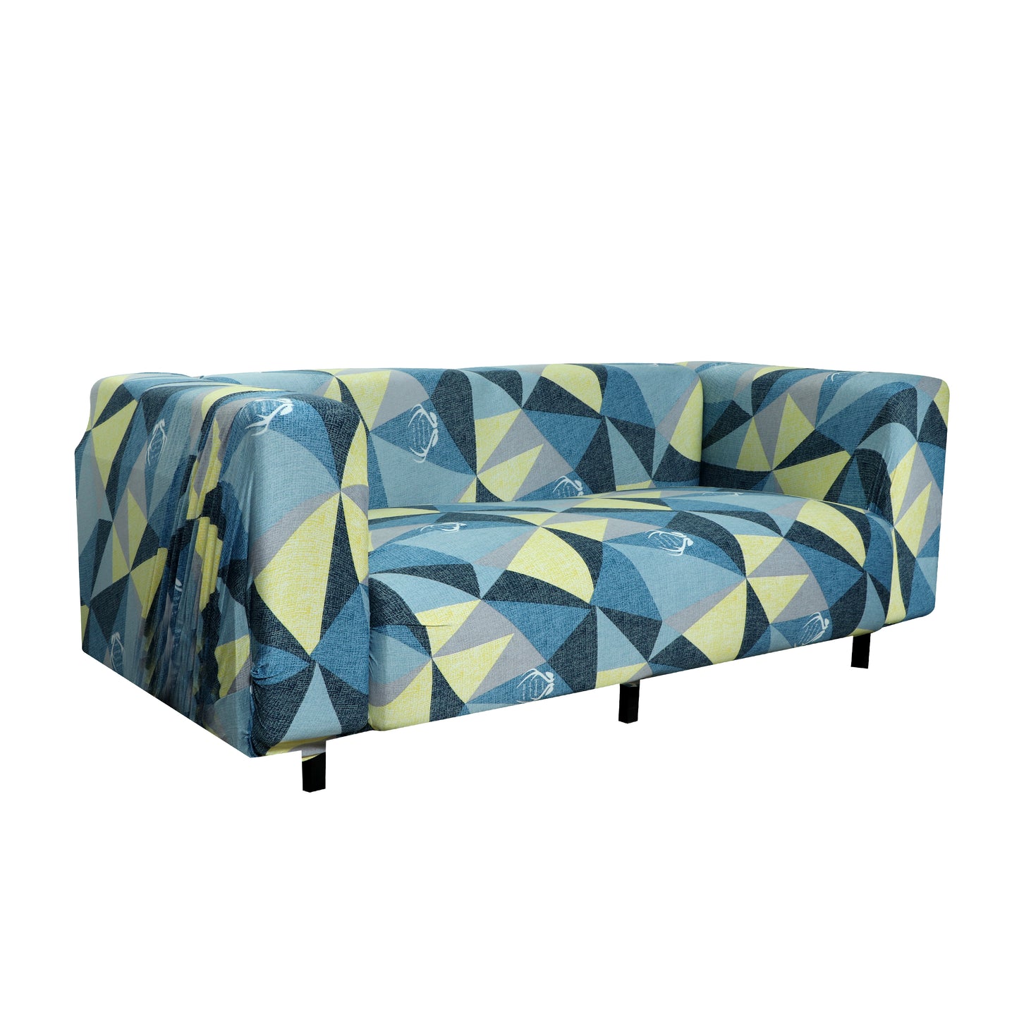 Printed Sofa Cover - Blue Prism