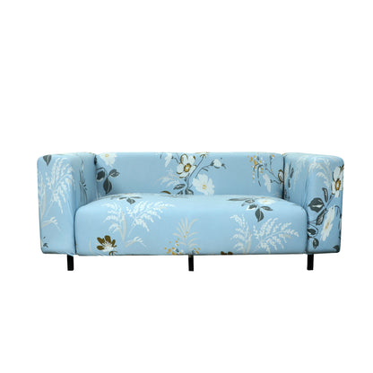 Printed Sofa Cover - Sky Blue Flower