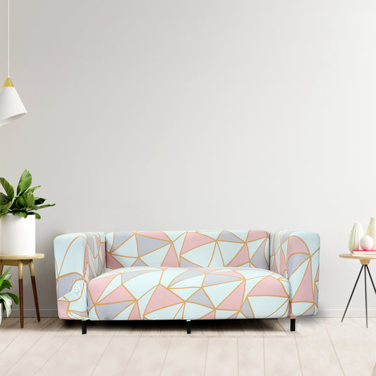 Printed Sofa Cover - Pink Prism