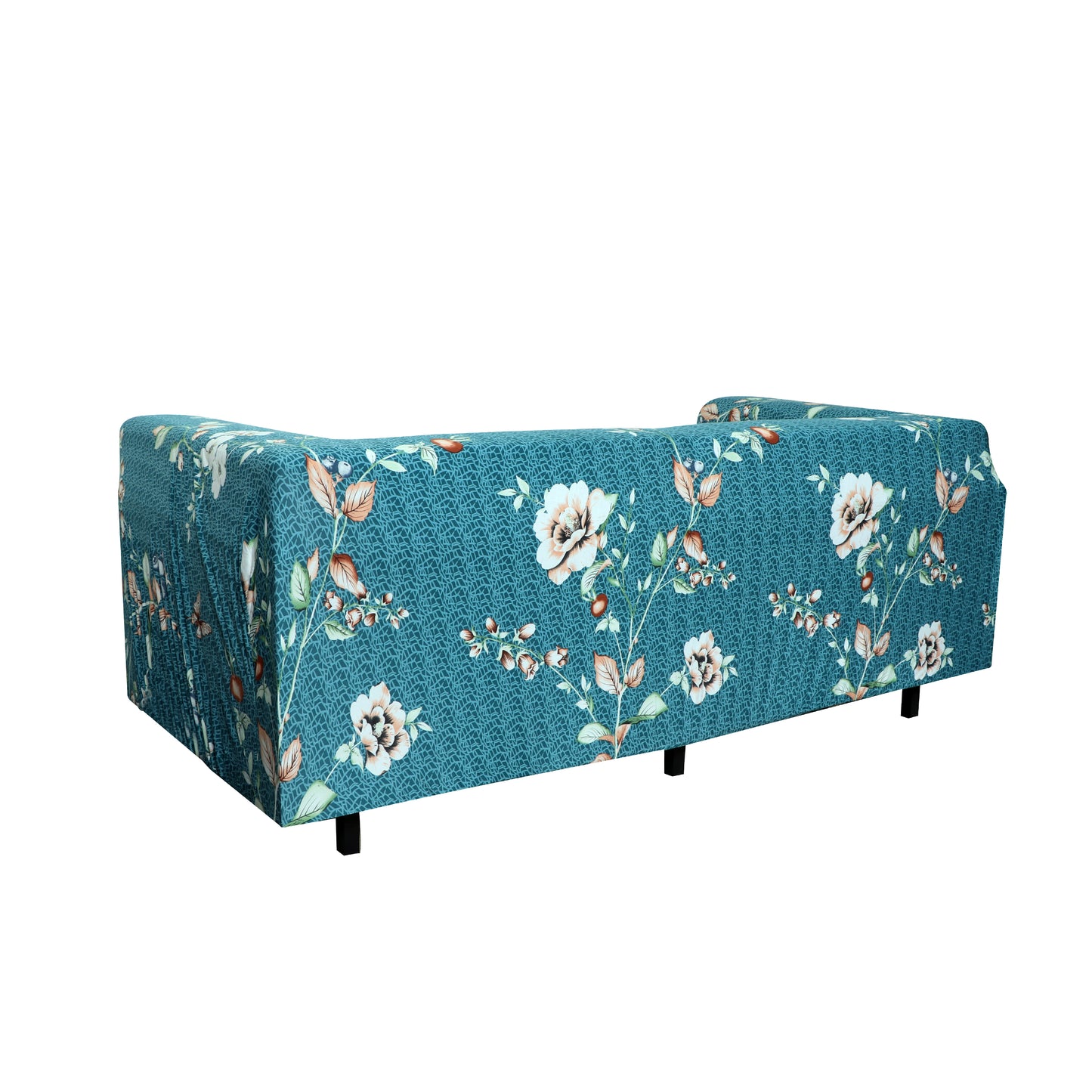 Printed Sofa Cover - Bottle Green Flower