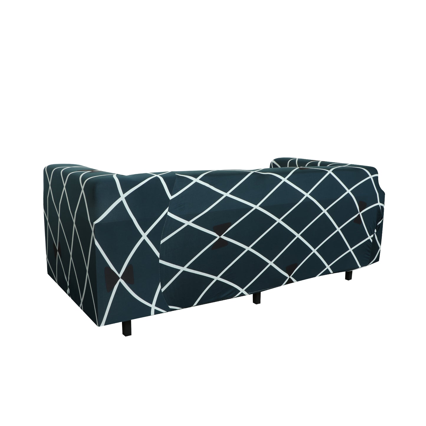 Printed Sofa Cover - Blue Diamond