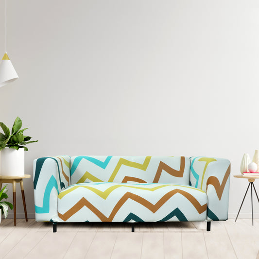 Printed Sofa Cover - Chevron Multi