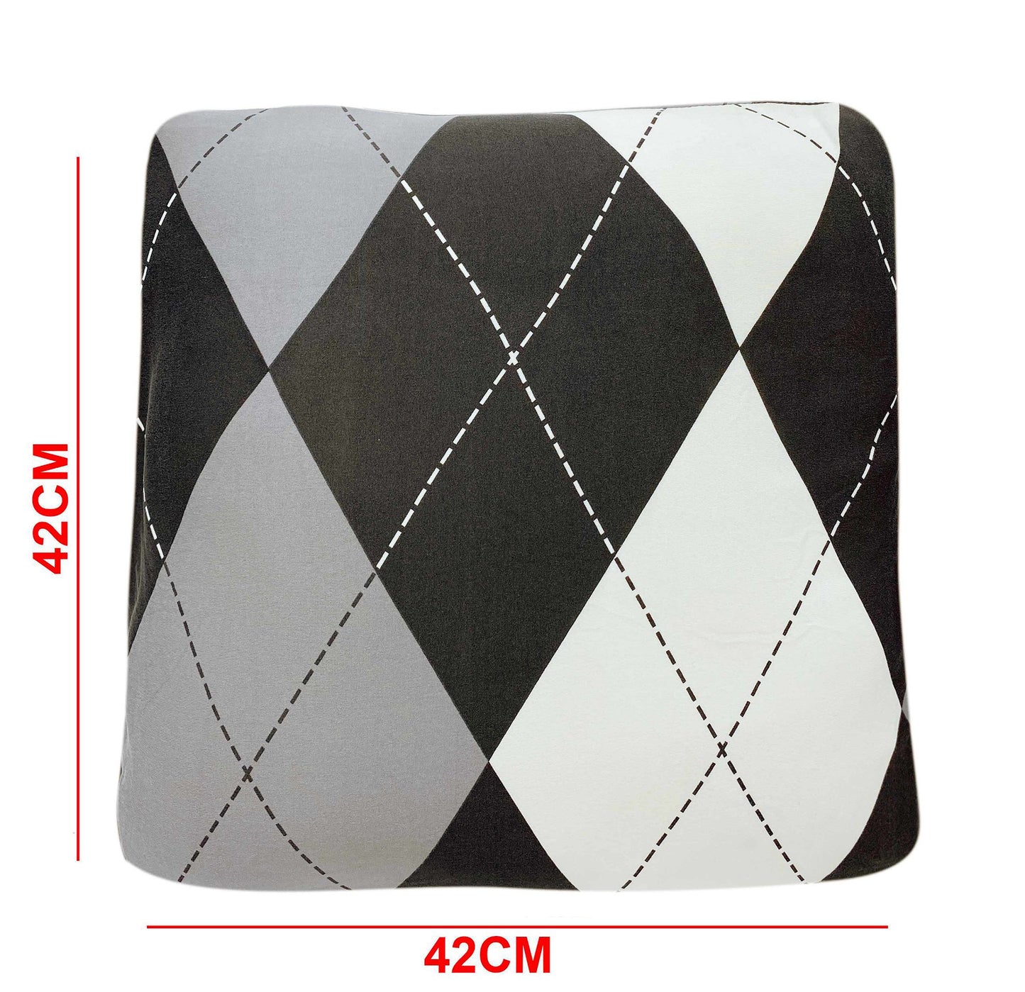 Polyester Cushion Cover - Black/Grey