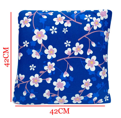 Floral Printed Sofa Cover - Daises Blue