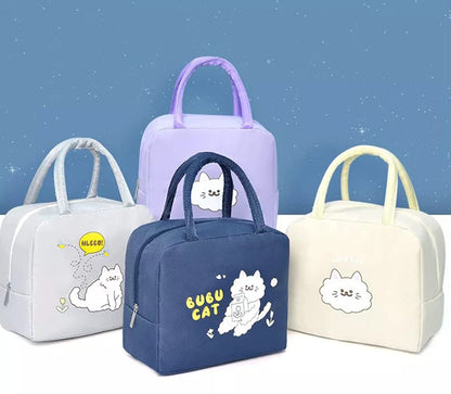 Cat Printed Insulated Reusable Lunch Bag(Bubu Cat)