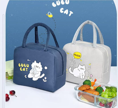 Cat Printed Insulated Reusable Lunch Bag(Bubu Cat)