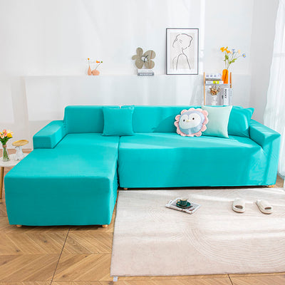 Universal Sofa Slipcover with 1 Cushion Cover-Turquoise