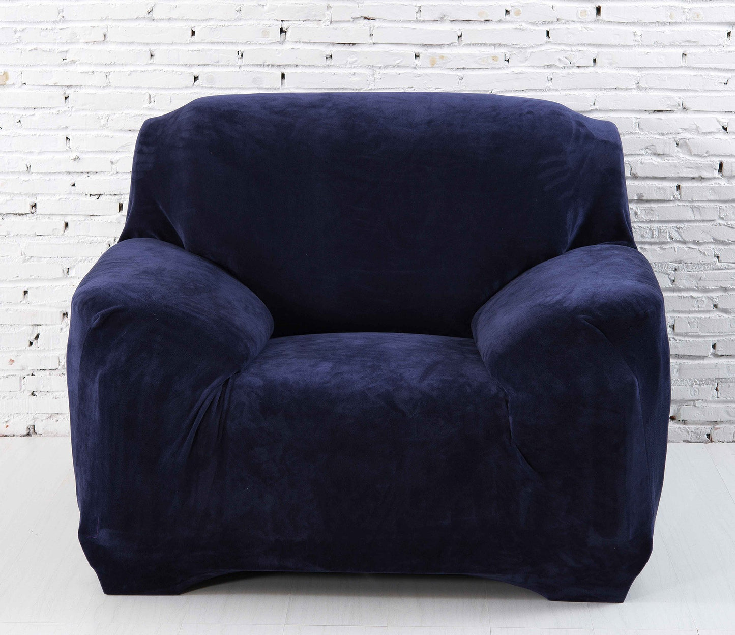 Plush Sofa Slipcover - Dark Blue