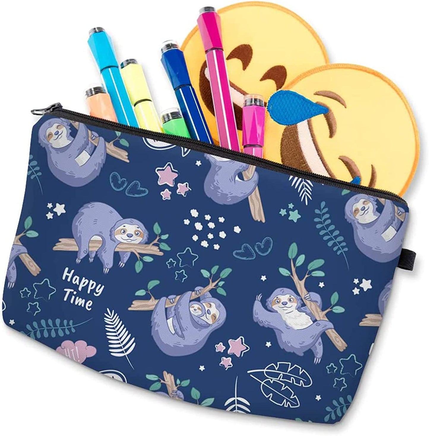 Small Makeup Bags (Blue Sloth)