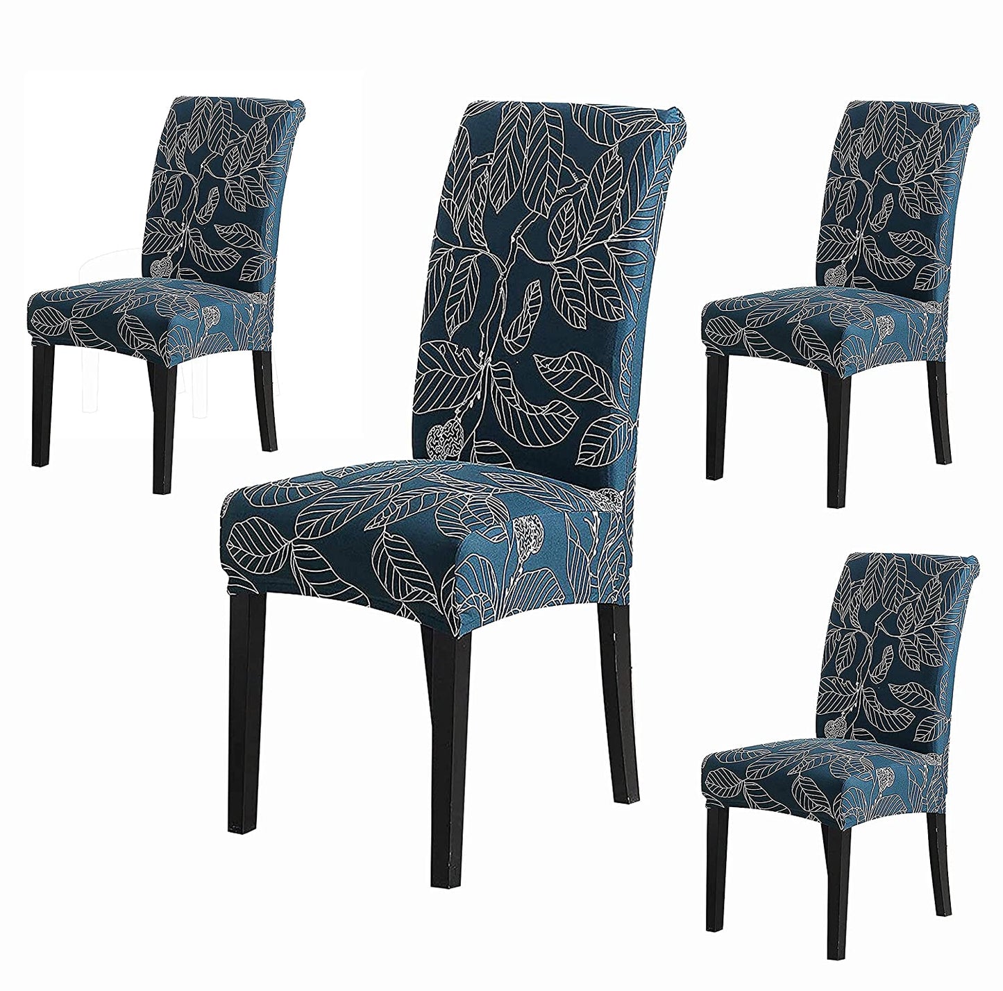 Solid Elastic Chair Cover - Blue Ash