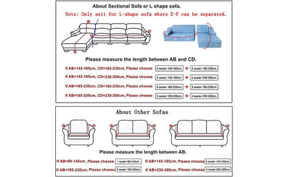 Printed Sofa Slipcover - Checks Red Green